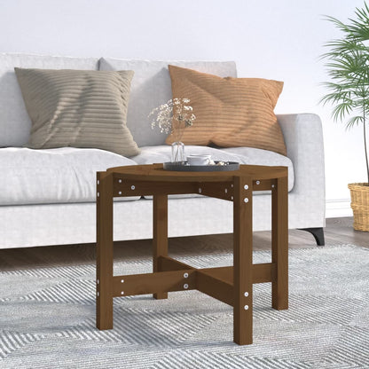 Tavolino da Salotto Ambra Ã˜ 62,5x45cm in Legno Massello di Pino