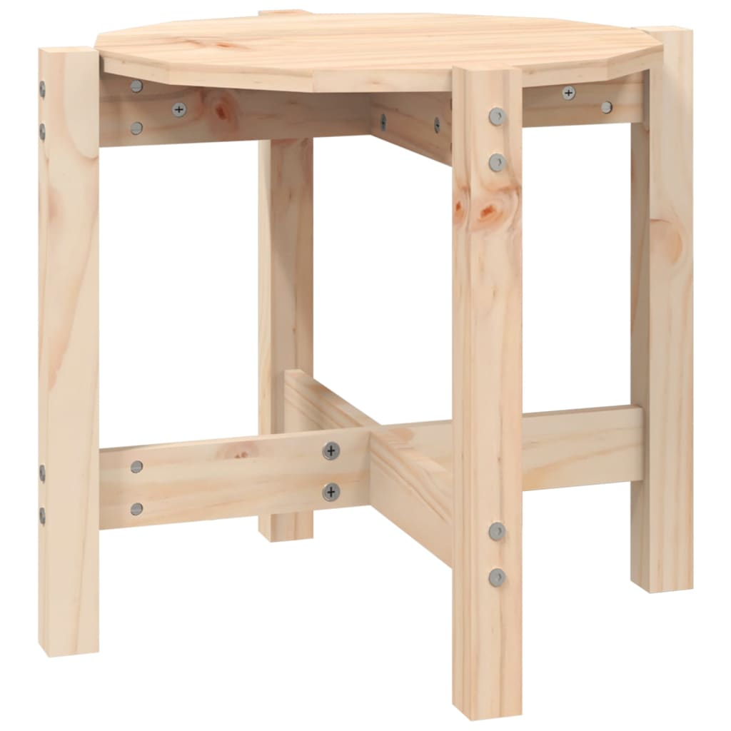 Tavolino da Salotto Ã˜ 52,5x45 cm in Legno Massello di Pino