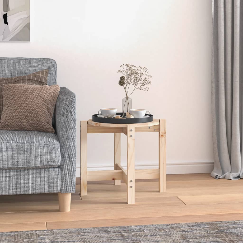 Tavolino da Salotto Ã˜ 52,5x45 cm in Legno Massello di Pino