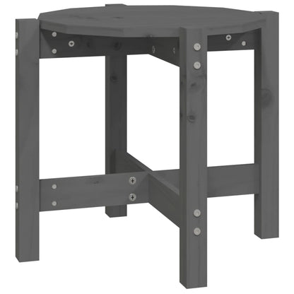 Tavolino da Salotto Grigio Ã˜ 52,5x45 cm Legno Massello di Pino