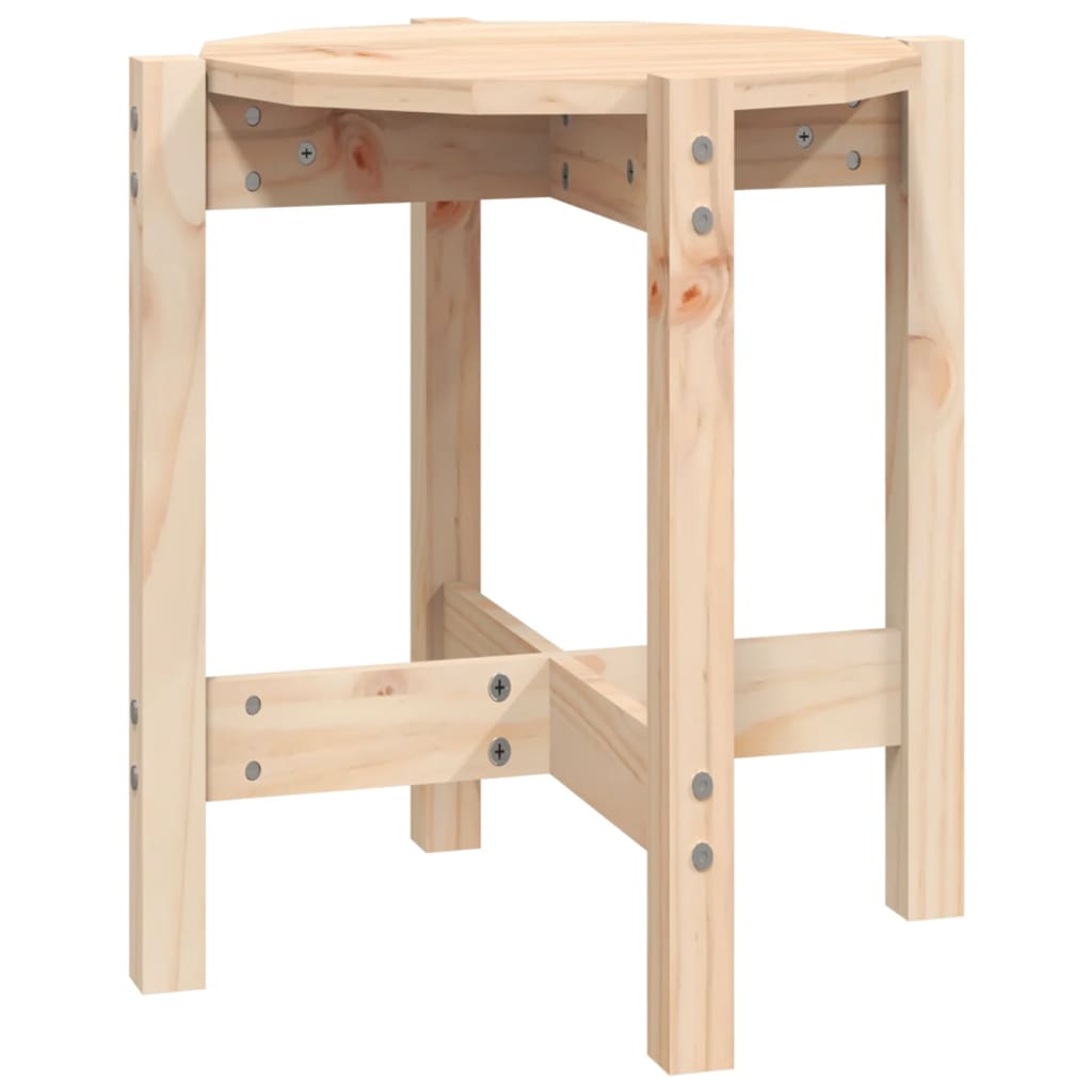 Tavolino da Salotto Ã˜ 42,5x45 cm in Legno Massello di Pino