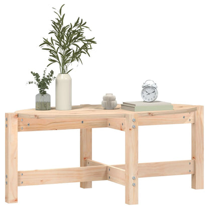 Tavolino da Salotto 87x48x35 cm in Legno Massello di Pino