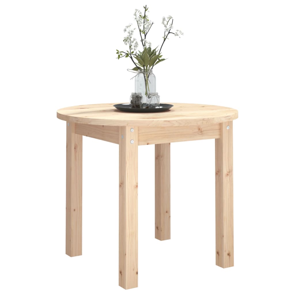 Tavolino da Salotto Ã˜ 55x45 cm in Legno Massello di Pino