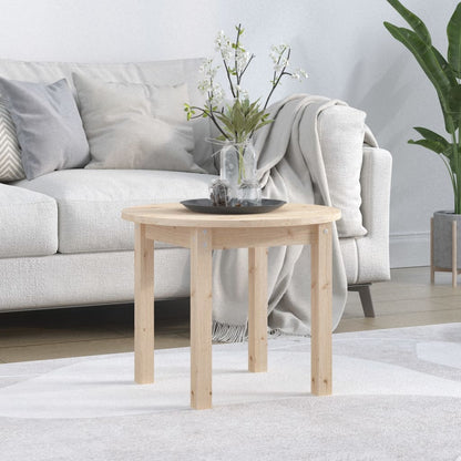 Tavolino da Salotto Ã˜ 55x45 cm in Legno Massello di Pino