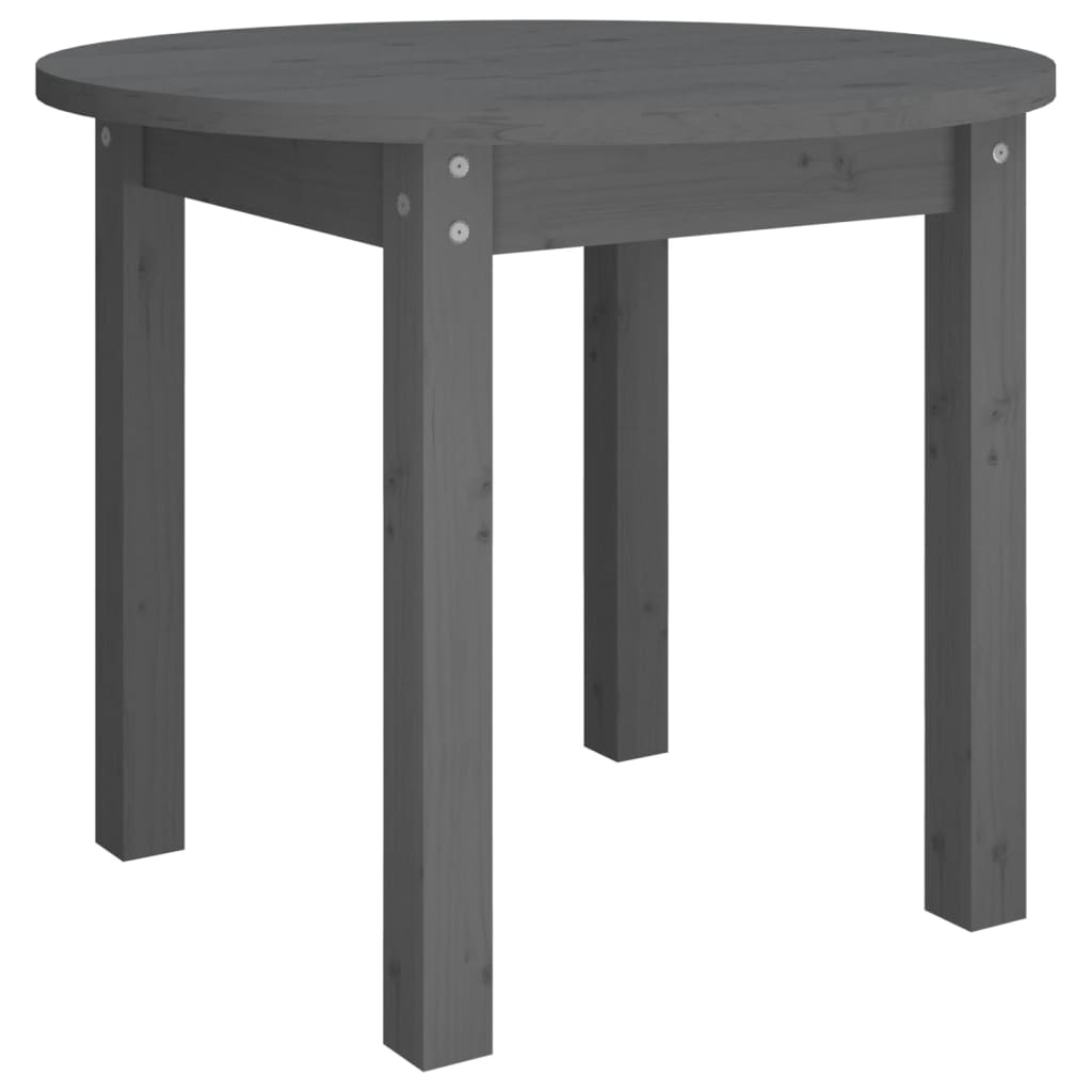 Tavolino da Salotto Grigio Ã˜ 55x45 cm in Legno Massello di Pino