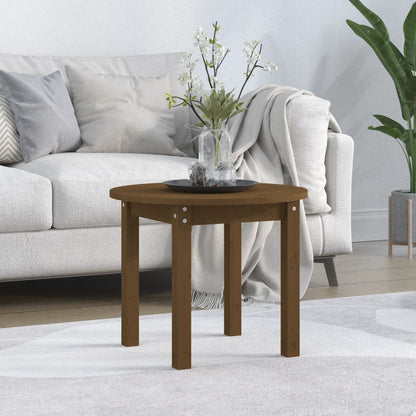 Tavolino da Salotto Ambra Ã˜ 55x45 cm in Legno Massello di Pino