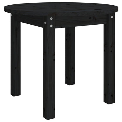 Tavolino da Salotto Nero Ã˜ 55x45 cm in Legno Massello di Pino