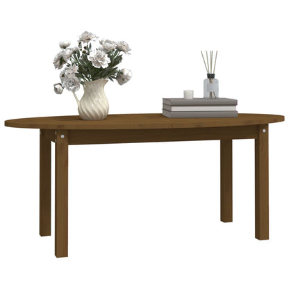Tavolino da Salotto Ambra 110x55x45 cm Legno Massello di Pino