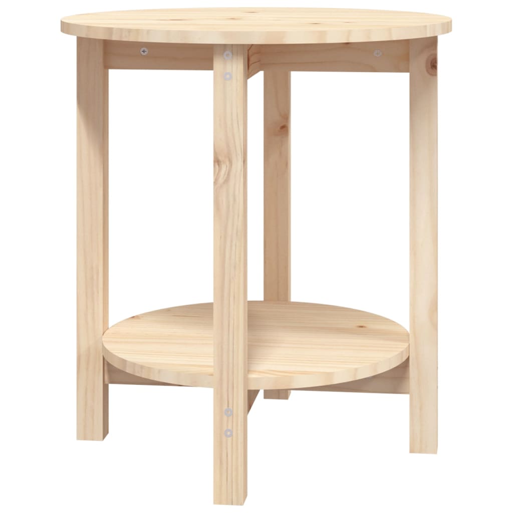 Tavolino da Salotto Ø 55x60 cm in Legno Massello di Pino