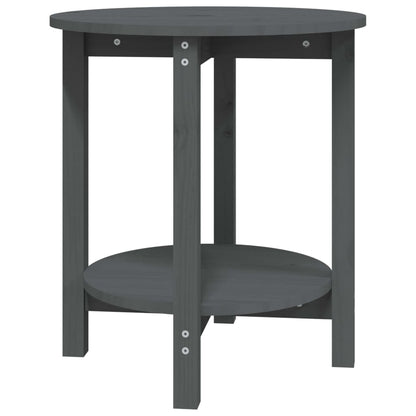 Tavolino da Salotto Grigio Ã˜ 55x60 cm in Legno Massello di Pino