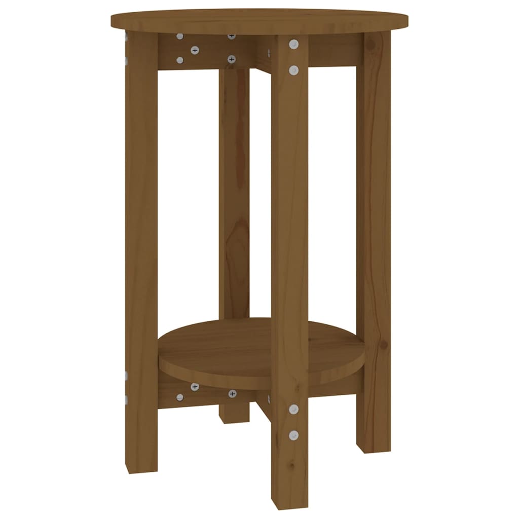 Tavolino da Salotto Ambra Ø 40x60 cm in Legno Massello di Pino