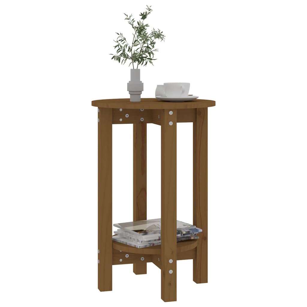 Tavolino da Salotto Ambra Ø 40x60 cm in Legno Massello di Pino