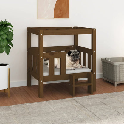 Cuccia per Cani Ambra 65,5x43x70 cm in Legno Massello di Pino