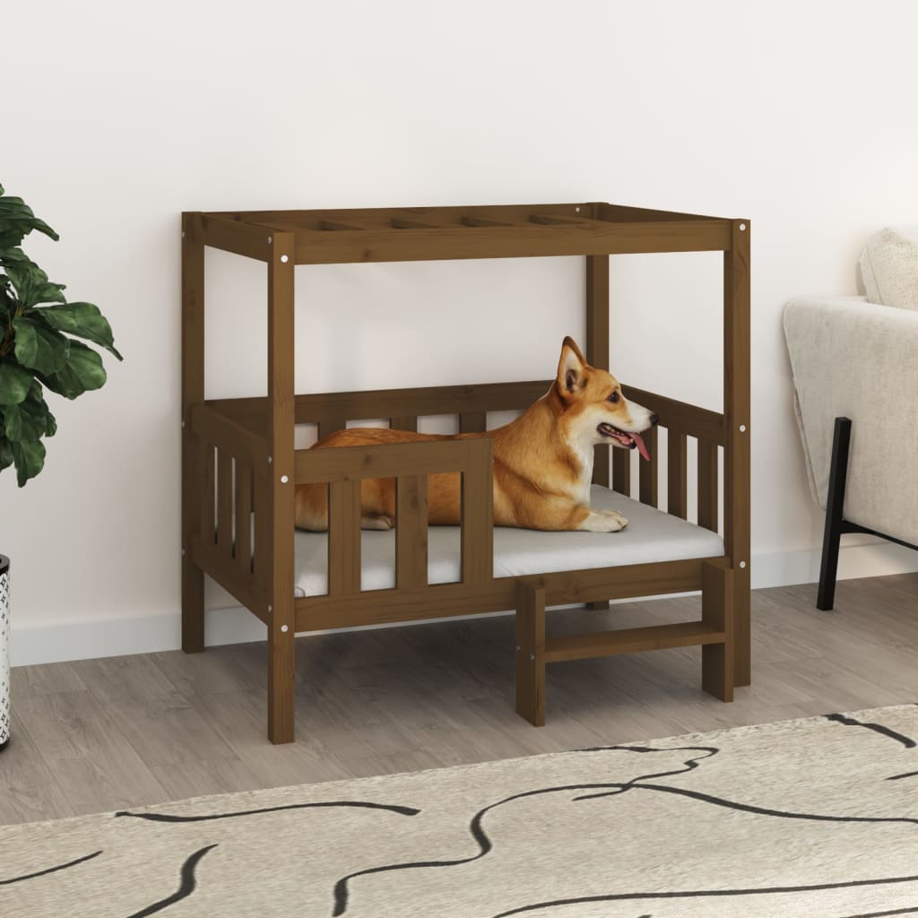 Cuccia per Cani Ambra 95,5x73,5x90 cm in Legno Massello di Pino