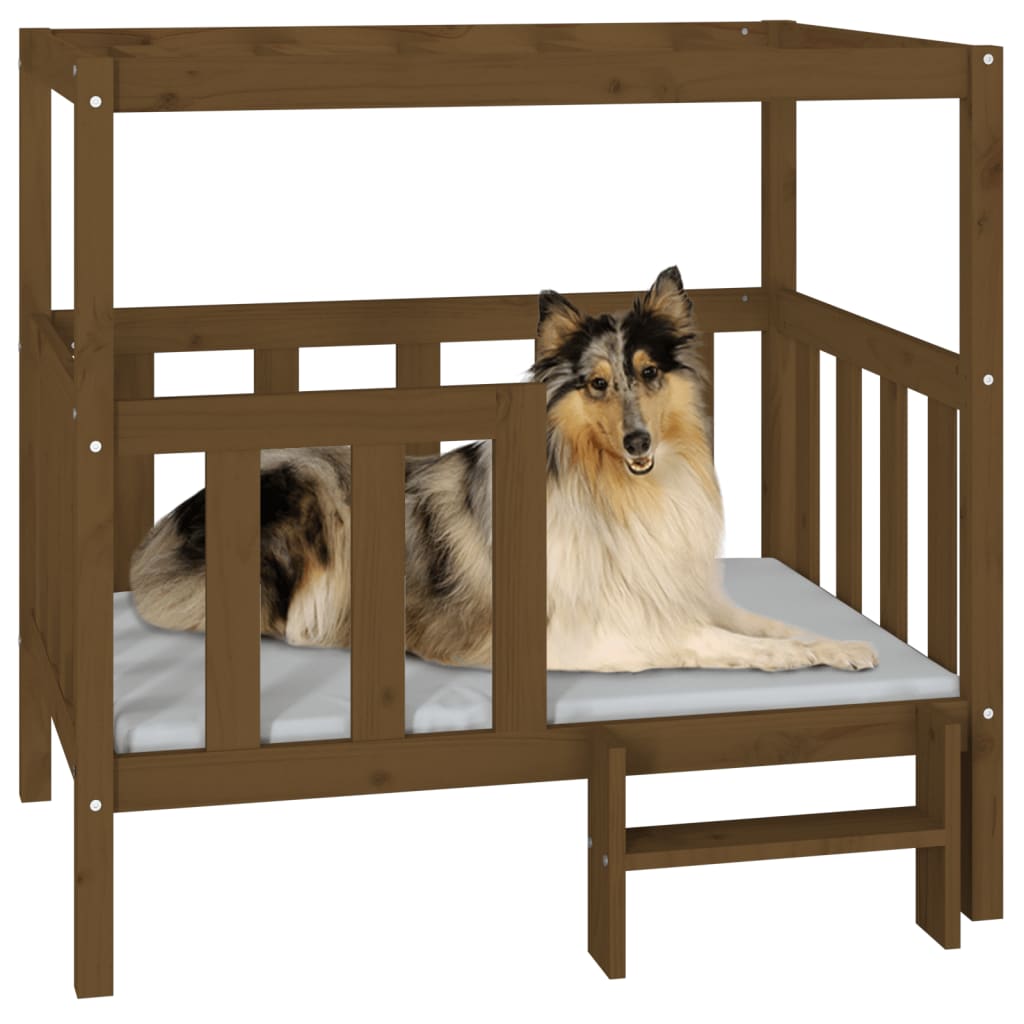 Cuccia per Cani Ambra 105,5x83,5x100 cm Legno Massello di Pino