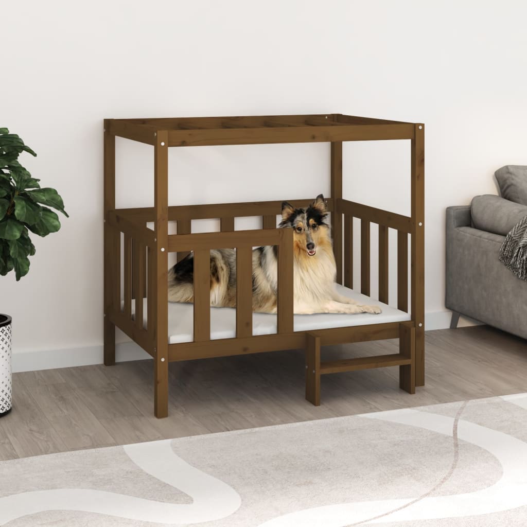 Cuccia per Cani Ambra 105,5x83,5x100 cm Legno Massello di Pino