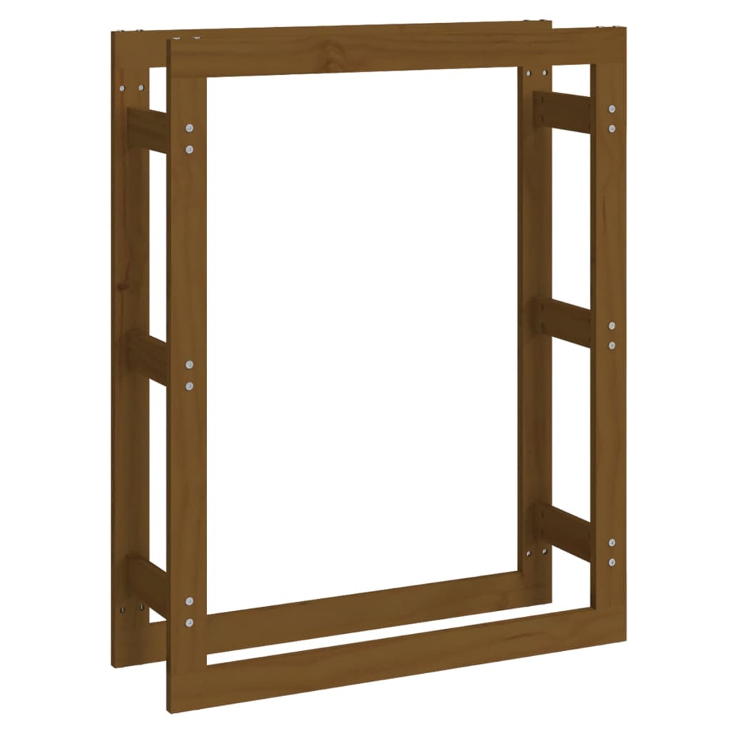 Â Portalegna Marrone Ambra 80x25x100cm in Legno Massello di Pino