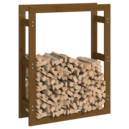 Â Portalegna Marrone Ambra 80x25x100cm in Legno Massello di Pino