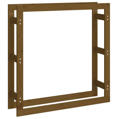 Â Portalegna Marrone Ambra 100x25x100cm Legno Massello di Pino