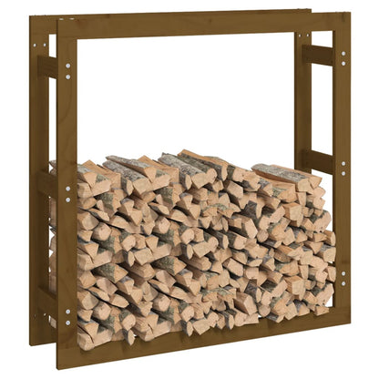 Â Portalegna Marrone Ambra 100x25x100cm Legno Massello di Pino