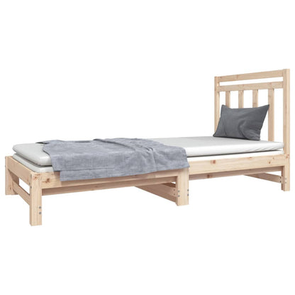 Dormeuse Estraibile 2x(90x190) cm Legno Massello di Pino
