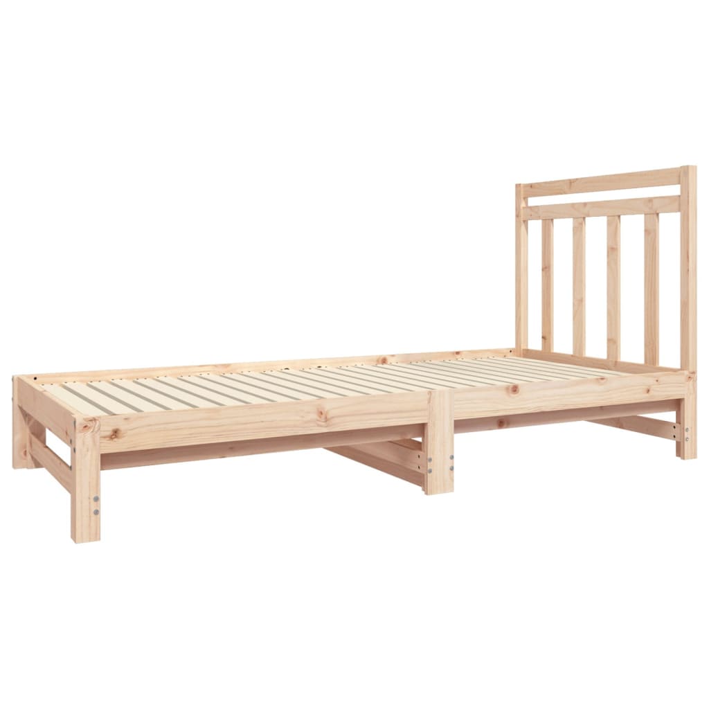Dormeuse Estraibile 2x(90x190) cm Legno Massello di Pino