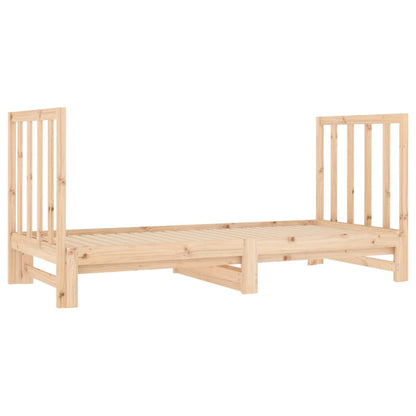 Dormeuse Estraibile 2x(90x190) cm Legno Massello di Pino