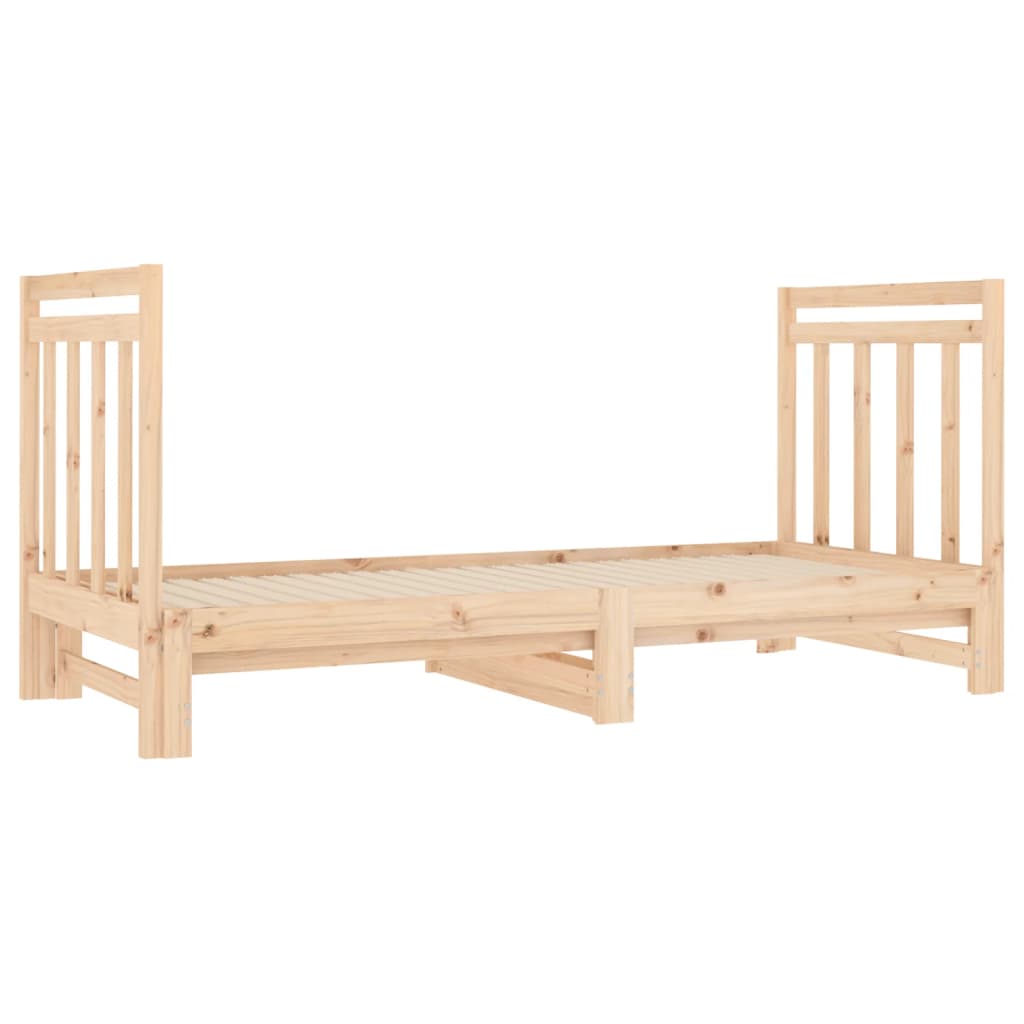 Dormeuse Estraibile 2x(90x190) cm Legno Massello di Pino