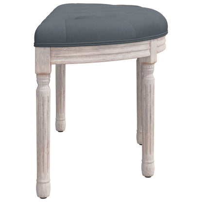 Panca Grigio Scuro 81,5x41x49 cm in Velluto