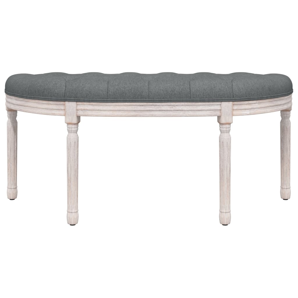 Panca Grigio Scuro 110,5x45x49 cm in Tessuto