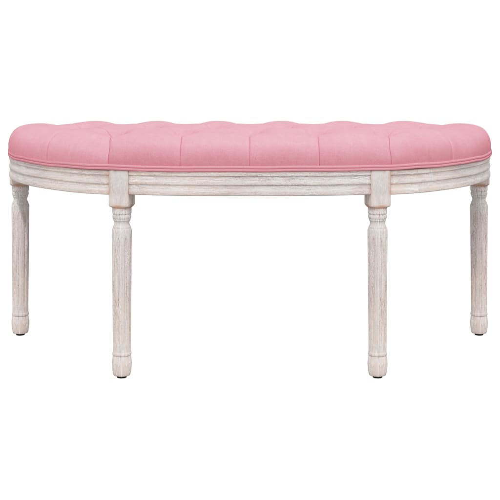 Panca Rosa 110,5x45x49 cm in Velluto