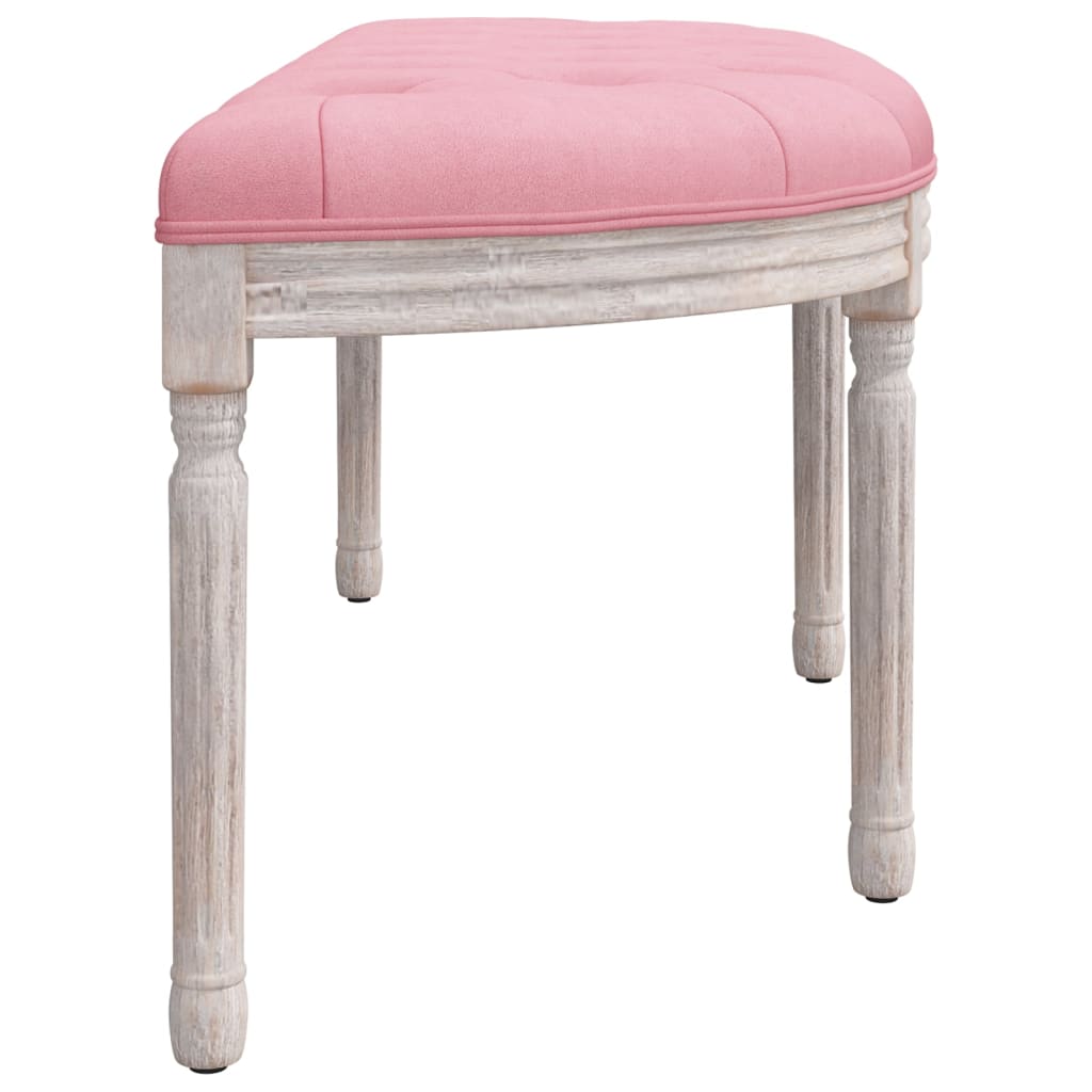 Panca Rosa 110,5x45x49 cm in Velluto