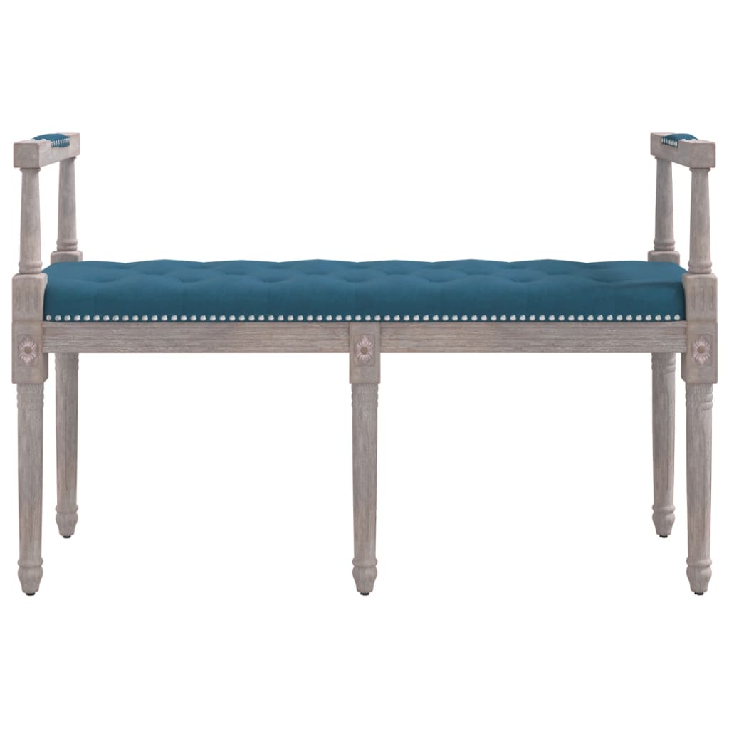 Panca Blu 110x40x70 cm in Velluto