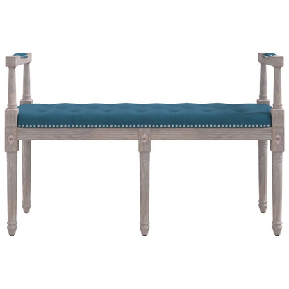 Panca Blu 110x40x70 cm in Velluto