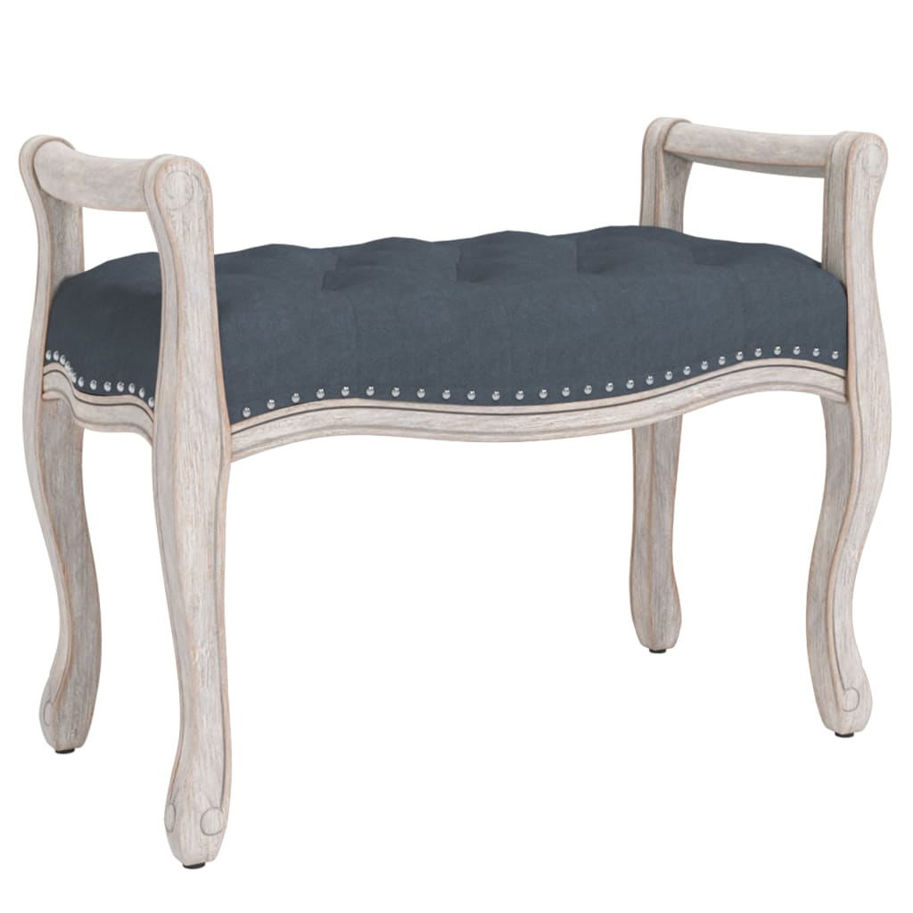 Panca Grigio Scuro 80x45x60 cm in Velluto