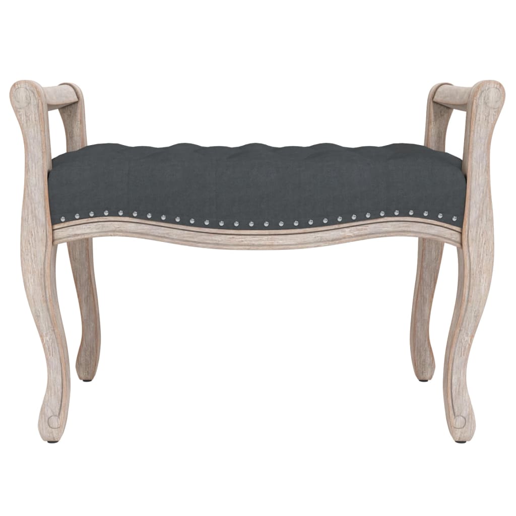 Panca Grigio Scuro 80x45x60 cm in Velluto