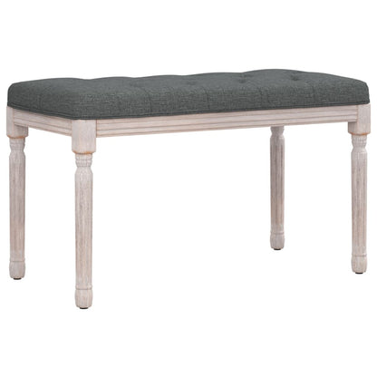 Panca Grigio Scuro 80x40x49 cm in Tessuto