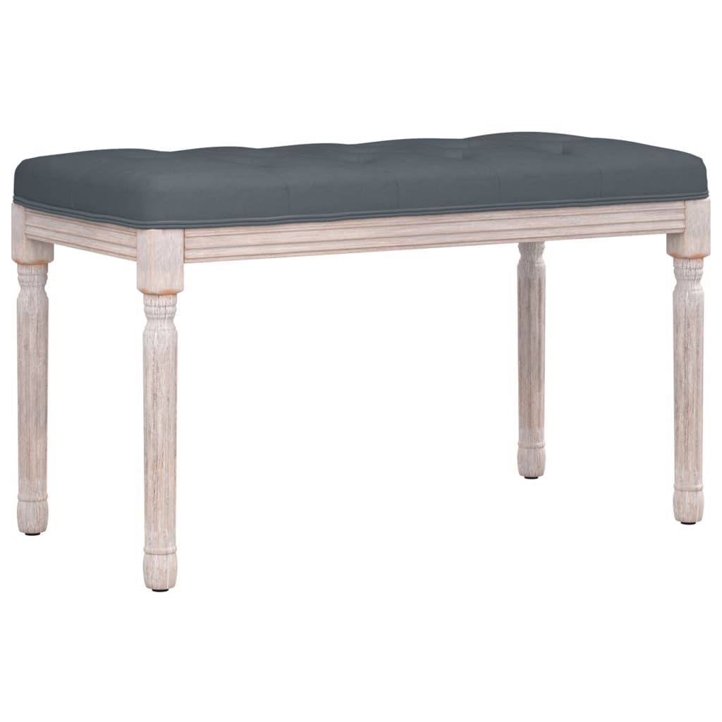 Panca Grigio Scuro 80x40x49 cm in Velluto