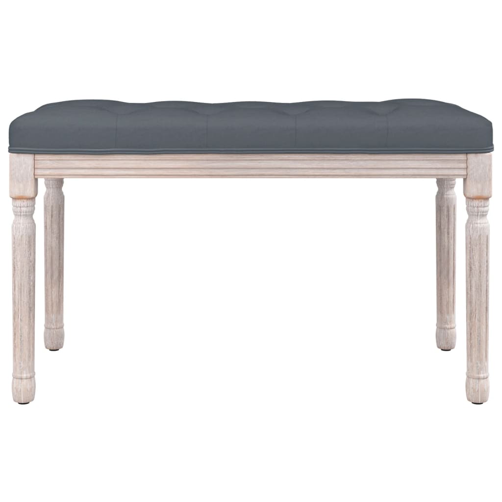 Panca Grigio Scuro 80x40x49 cm in Velluto