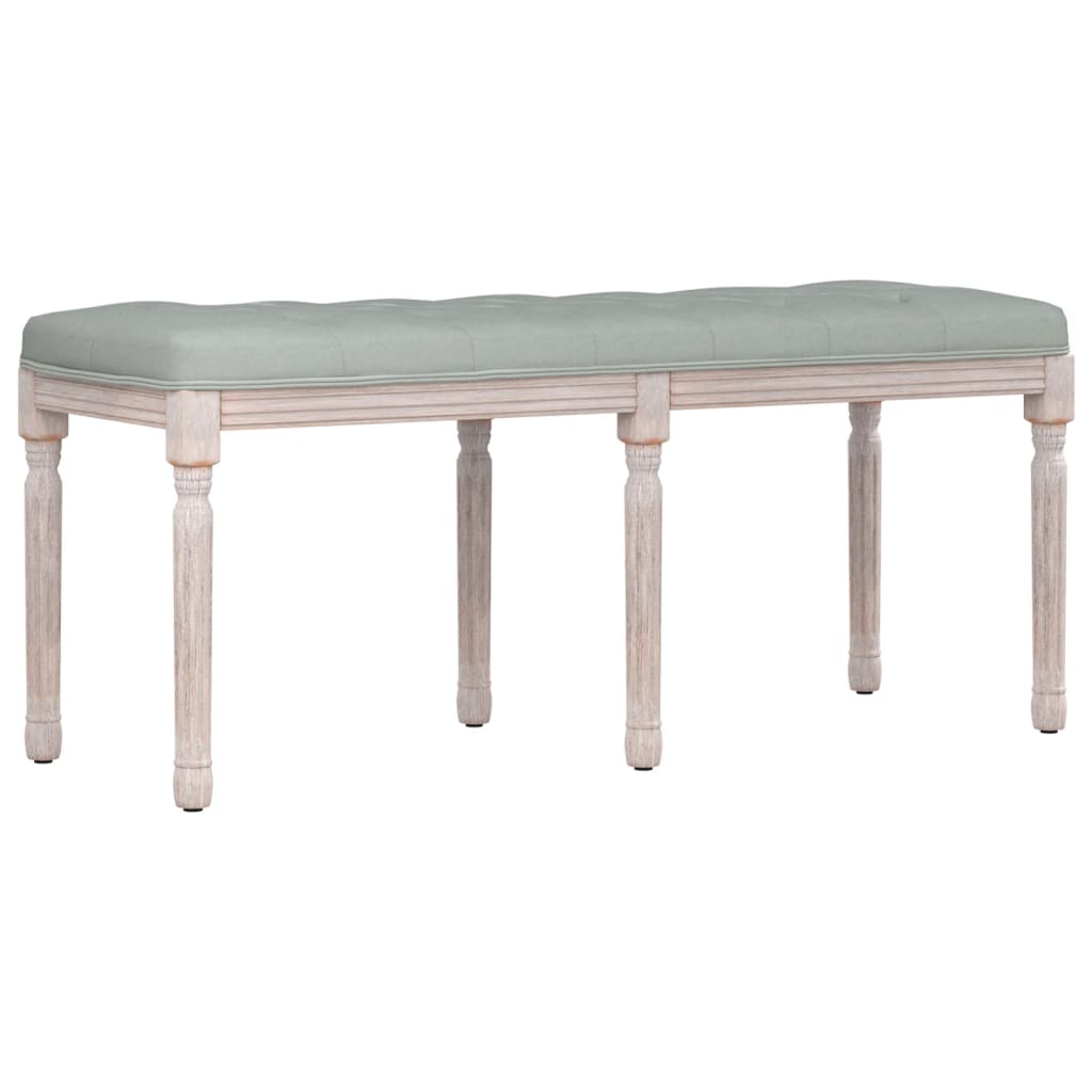 Panca Grigio Chiaro 110x40x49 cm in Velluto