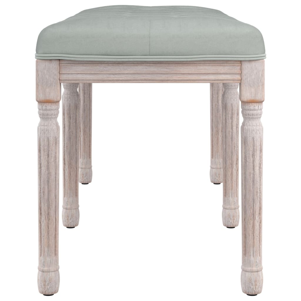 Panca Grigio Chiaro 110x40x49 cm in Velluto