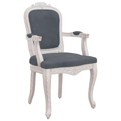 Sedie da Pranzo 2 pz Grigio Scuro 62x59,5x100,5 cm Velluto