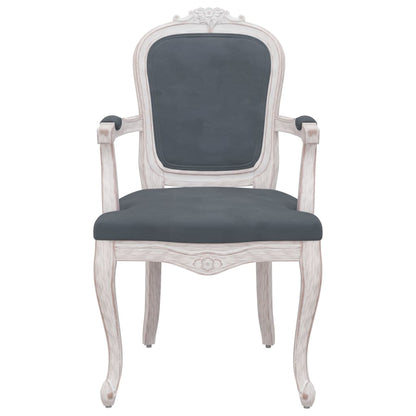 Sedie da Pranzo 2 pz Grigio Scuro 62x59,5x100,5 cm Velluto
