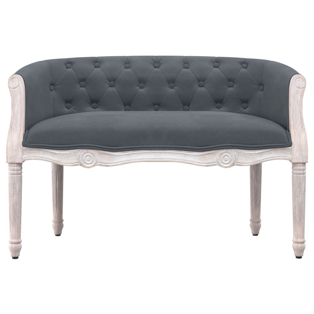 Panca Grigio Scuro 98x56x69 cm in Velluto