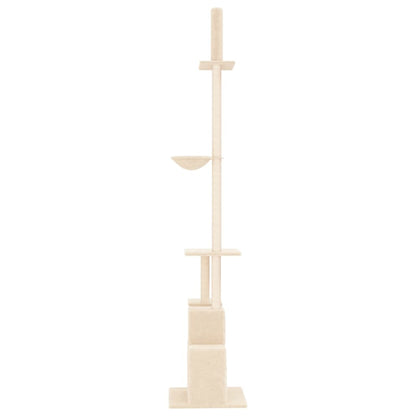Albero per Gatti da Pavimento a Soffitto Crema 250,5-276,5 cm