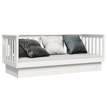 Dormeuse senza Materasso Bianco 75x190 cm in Legno di Pino
