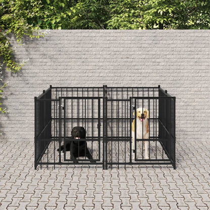 Gabbia per Cani da Esterno in Acciaio 3,75 mÃ‚Â²