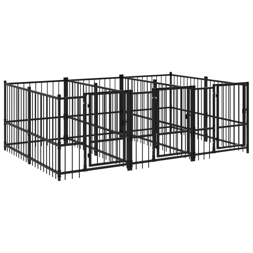 Gabbia per Cani da Esterno in Acciaio 5,63 mÂ²