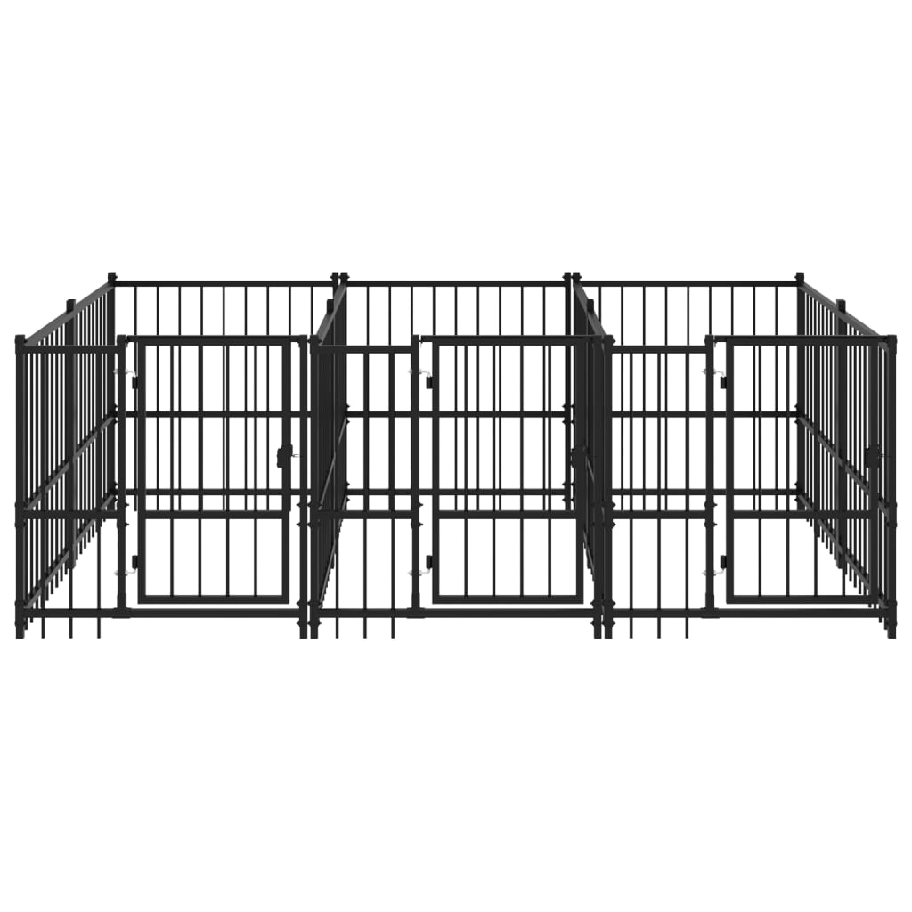 Gabbia per Cani da Esterno in Acciaio 5,63 mÂ²