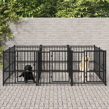 Gabbia per Cani da Esterno in Acciaio 5,63 mÂ²